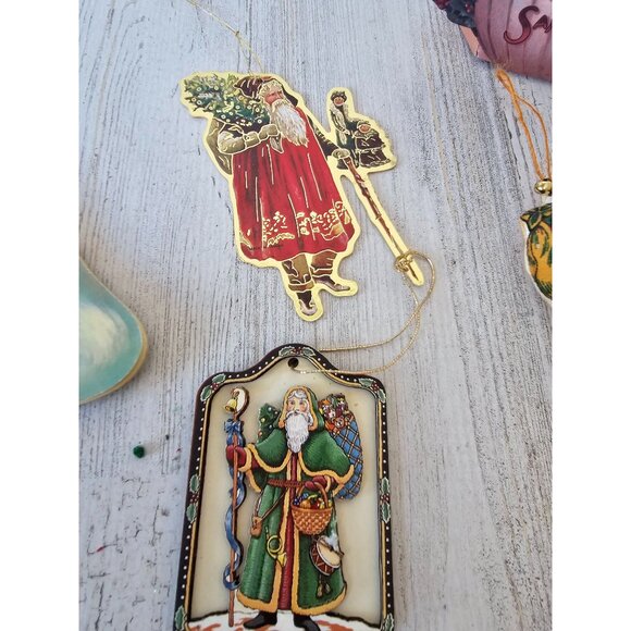 Merrimack cardboard paper Santa ornament set unique decor Xmas tree - Picture 8 of 16